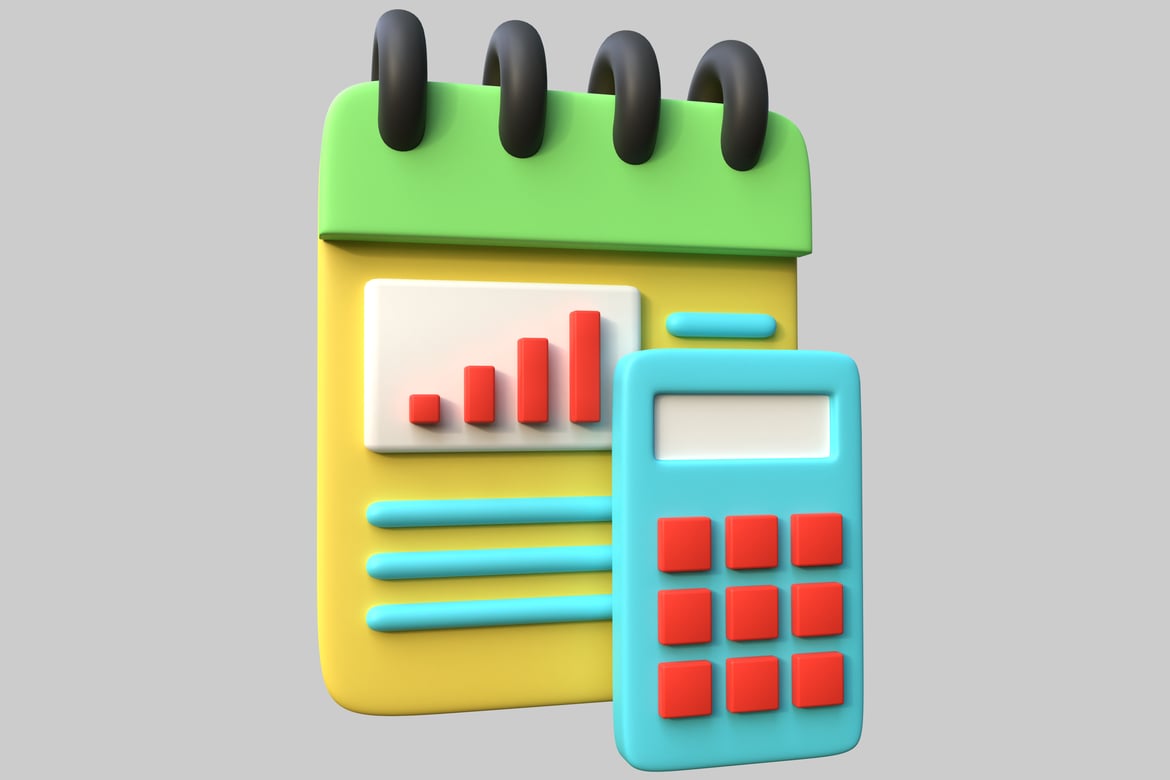 Download Calendar and Calculator 3D Model