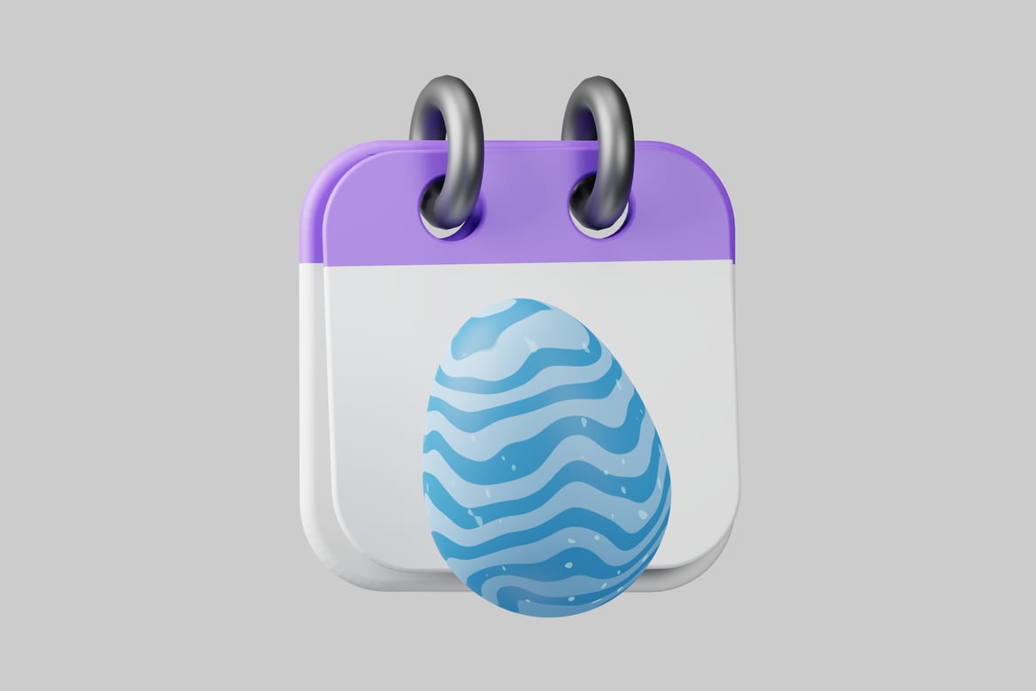 Download Calendar with an egg on it 3D Model