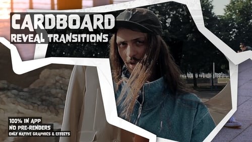 Download Cardboard Texture Transitions: Rough, Textured Wipes Emulating Torn Paper Premiere Pro Template