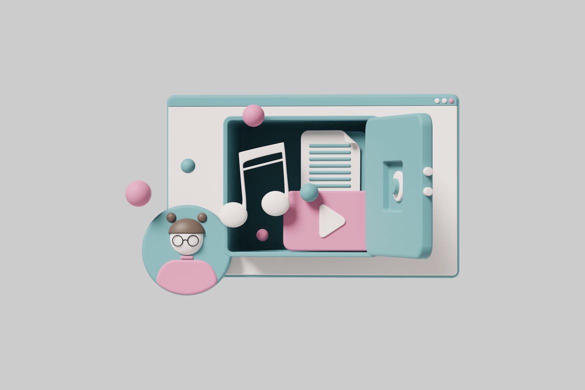 Download Cartoon character in a computer window. 3D Model