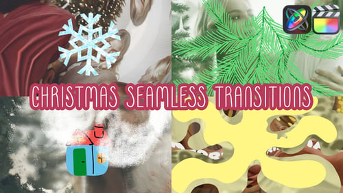 Download Cartoon Christmas Seamless Transitions for FCPX Apple Motion Template