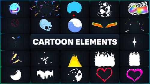 Download Cartoon Elements for FCPX Apple Motion Template