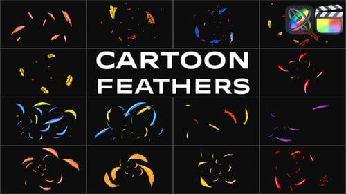 Download Cartoon Feathers for FCPX Apple Motion Template