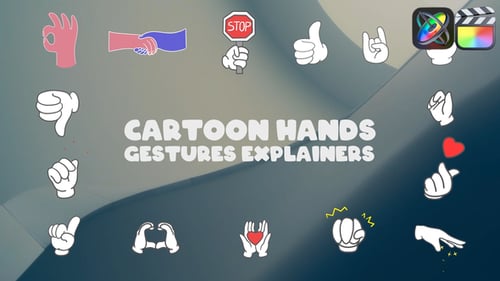 Download Cartoon Hands Gestures Explainers for FCPX Apple Motion Template