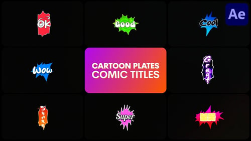 Download Cartoon Plates Comic Titles | After Effects After Effect Template