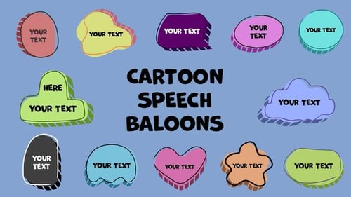 Download Cartoon Speech Bubbles Pack After Effect Template