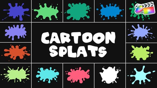 Download Cartoon Splats for FCPX Apple Motion Template