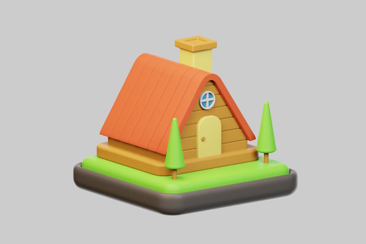 Download Cartoon-style house 3D Model