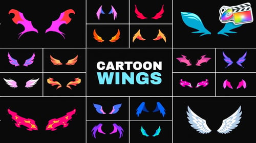 Download Cartoon Wings for FCPX Apple Motion Template