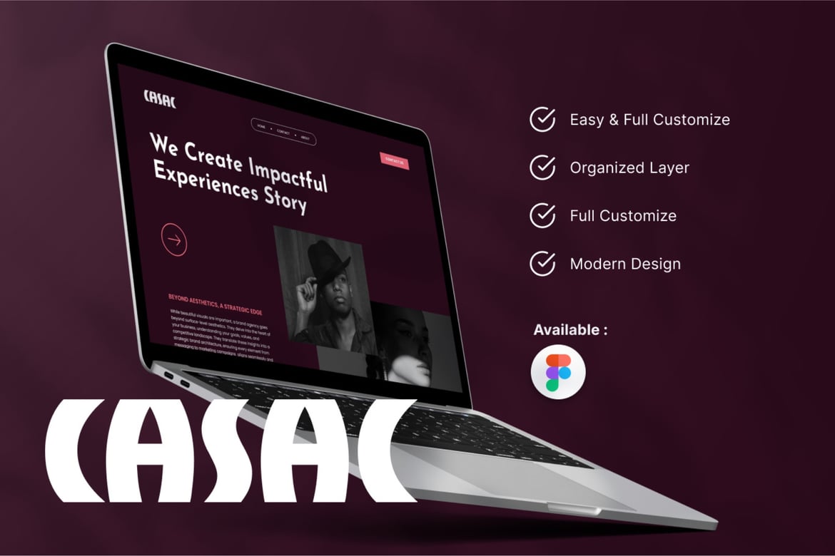 Download Casac - Business Portfolio Landing Page Figma Design