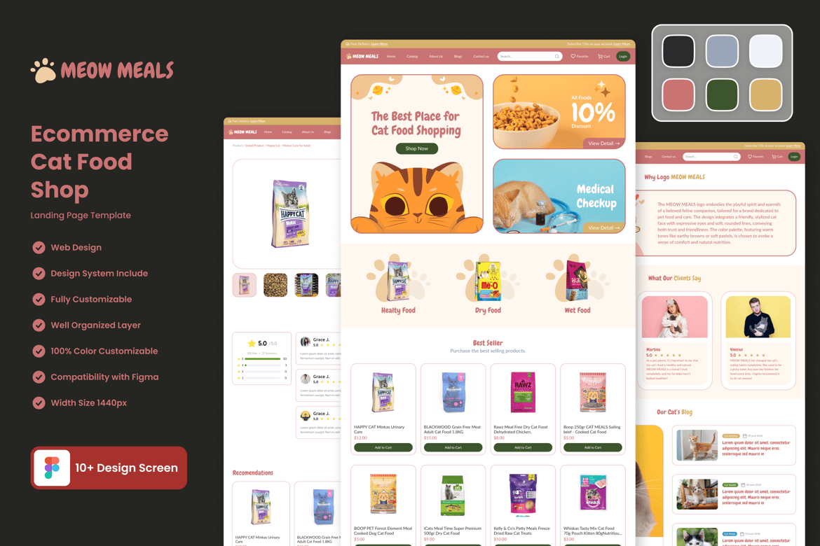 Download Cat Food Web Commerce Figma Design