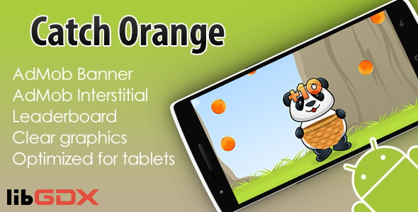 Download Catch Orange with AdMob and Leaderboard Android Game