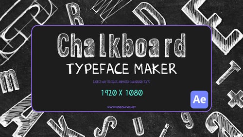 Download Chalkboard Typeface Maker After Effect Template