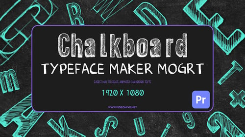 Download Chalkboard Typeface Maker Mogrt Premiere Pro Template