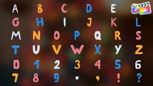 Download Characters Alphabet | FCPX Apple Motion Template