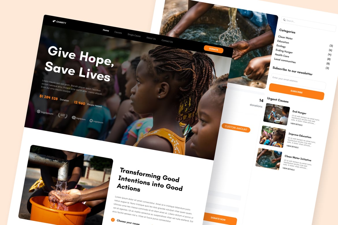 Download Charity - Figma Template Figma Design