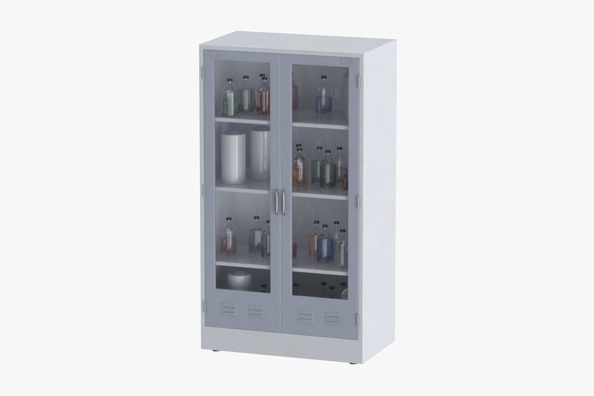 Download Chemical Storage Cabinets in Use 3D Model