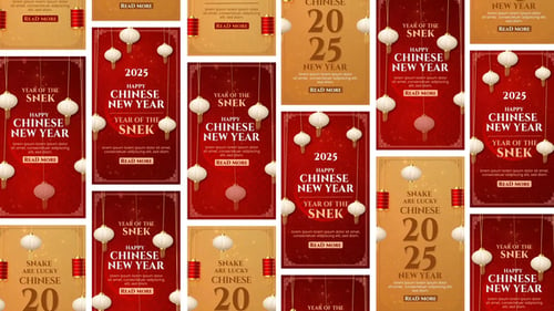 Download Chinese new year instagram story After Effect Template