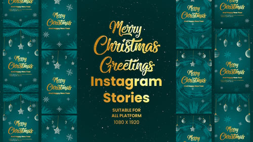 Download Christmas And New Year Celebration Instagram Stories After Effect Template