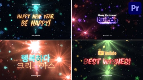 Download Christmas And New Year Greetings Typography for Premiere Pro Premiere Pro Template