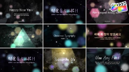 Download Christmas And New Year Typography for FCPX Final Cut Pro Template