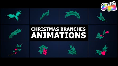 Download Christmas Branches Animations | FCPX Apple Motion Template