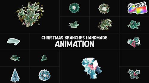 Download Christmas Branches Handmade Animation | FCPX Apple Motion Template