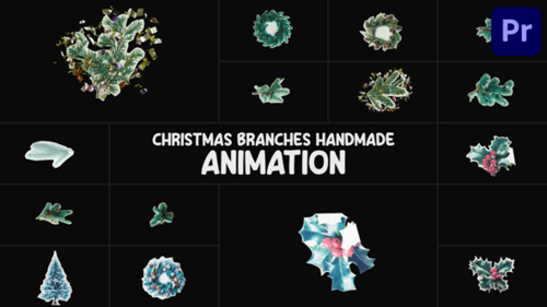 Download Christmas Branches Handmade Animation | Premiere Pro MOGRT Premiere Pro Template