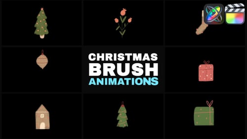 Download Christmas Brush Animations for FCPX Apple Motion Template