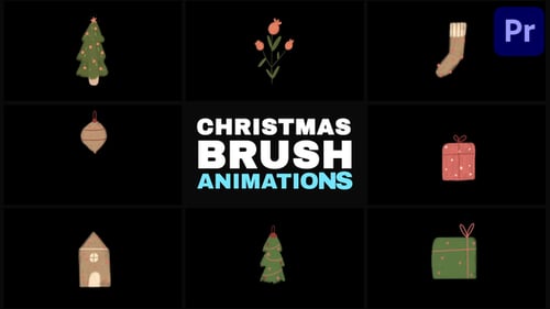 Download Christmas Brush Animations for Premiere Pro Premiere Pro Template