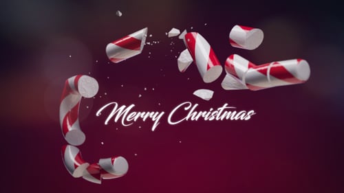 Download Christmas Candy Cane After Effect Template