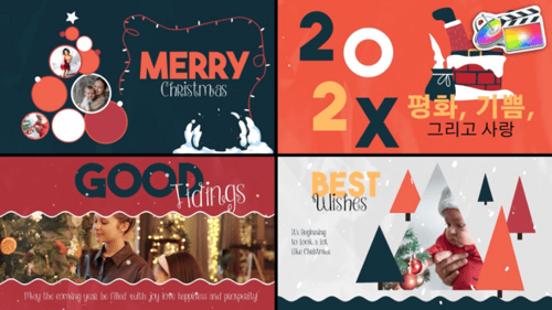 Download Christmas Cartoon Typography Scenes | FCPX Apple Motion Template