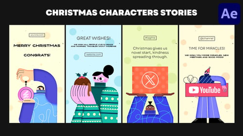 Download Christmas Characters Stories | After Effects After Effect Template