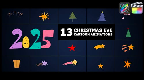 Download Christmas Eve Cartoon Animations | FCPX Apple Motion Template