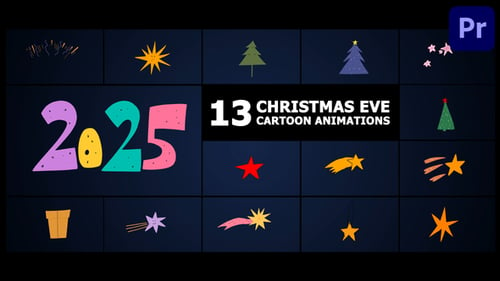 Download Christmas Eve Cartoon Animations | Premiere Pro MOGRT Premiere Pro Template