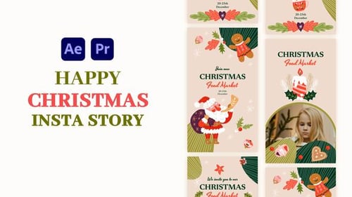 Download Christmas Food Market Instagram Story After Effect Template