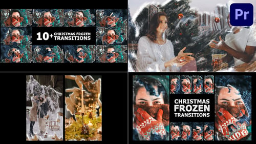 Download Christmas Frozen Transitions | Premiere Pro MOGRT Premiere Pro Template