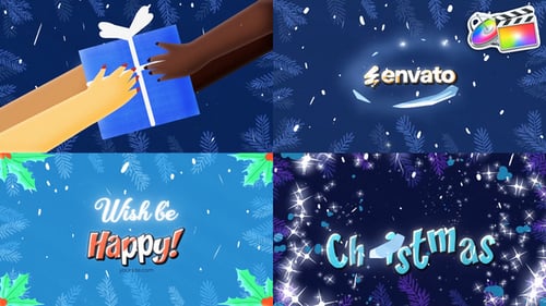 Download Christmas Gift Logo Opener | FCPX Apple Motion Template