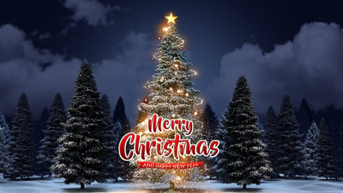 Download Christmas Greeting Deer Jump In The Forest After Effect Template