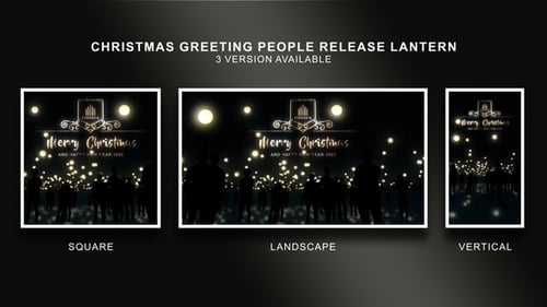 Download Christmas Greeting People Release Lantern After Effect Template