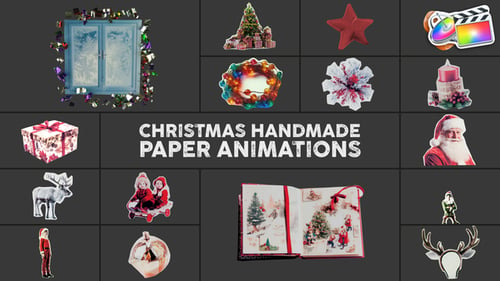 Download Christmas Handmade Paper Animations | FCPX Apple Motion Template