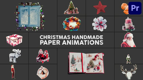 Download Christmas Handmade Paper Animations | Premiere Pro MOGRT Premiere Pro Template