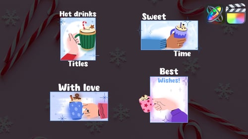 Download Christmas Hot Drinks Titles for FCPX Final Cut Pro Template