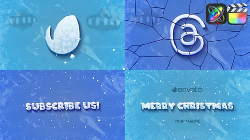 Download Christmas Ice Logo for FCPX Final Cut Pro Template