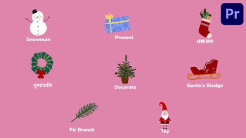 Download Christmas Icons And Titles for Premiere Pro Premiere Pro Template