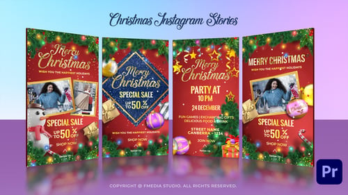 Download Christmas Instagram Stories - Mogrt Premiere Pro Template