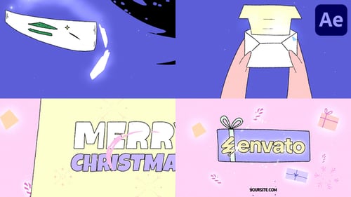 Download Christmas Letter Logo Opener for After Effects After Effect Template