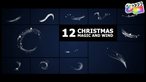 Download Christmas Magic Wind Elements | FCPX Apple Motion Template