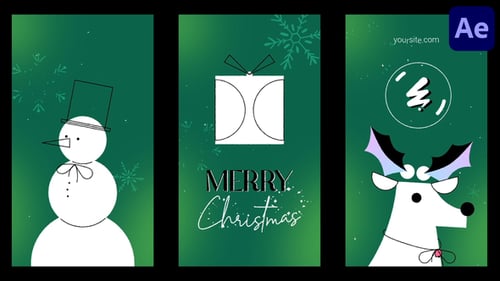 Download Christmas Morphing Vertical Logo Opener for After Effects After Effect Template