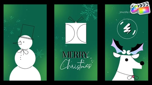 Download Christmas Morphing Vertical Logo Opener for FCPX Apple Motion Template